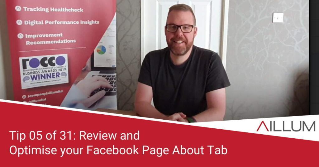 Review and Optimise your Facebook Page About Tab