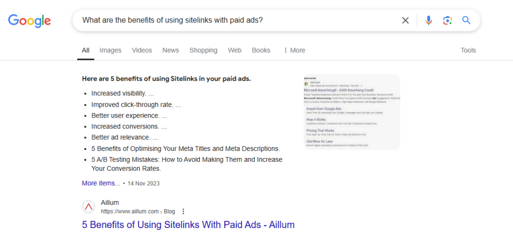 Indexed Page Appearing In Search Results